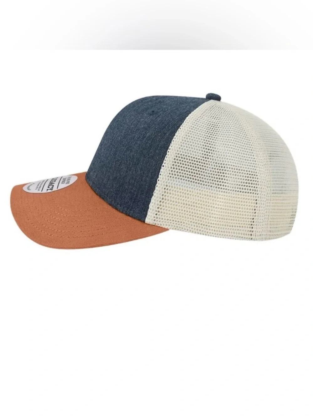 Legacy Two-Tone Denim & Rust Snapback Cap - Picture 2 of 6